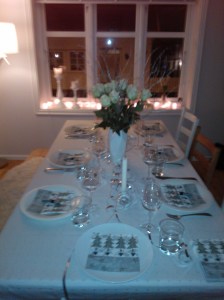 Table all set for a new years eve feast