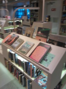 Books on display.