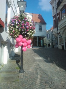 Balloons, flowers and sun