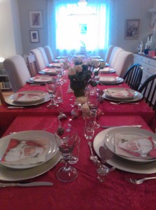 Table set for party