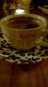 Very cute cup with very tasty coffee