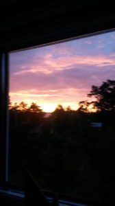 Sunset from kitchen window