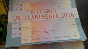 Weekplanner - notice the name to the far left!